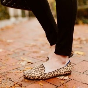 ROTHY’S Cheetah Leopard Print Knit Upper Ballet Comfy Loafer Slip On Flats 8.5